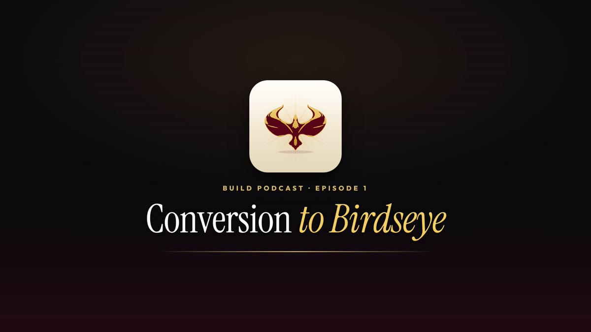 Birdseye, the home screen