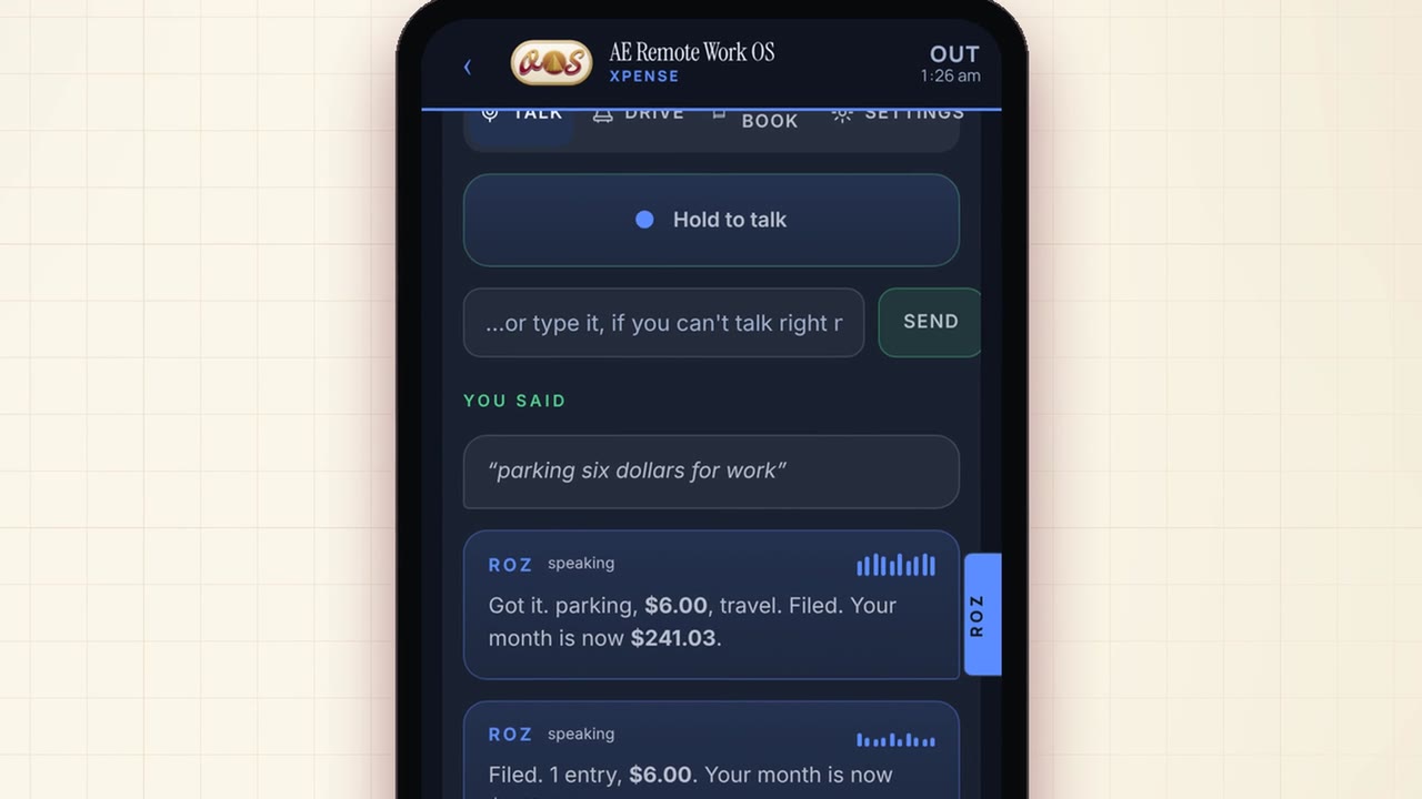AE Remote Work OS screen